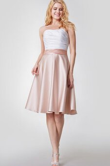 Robe demoiselle d'honneur plissage facile bref a-ligne ruché