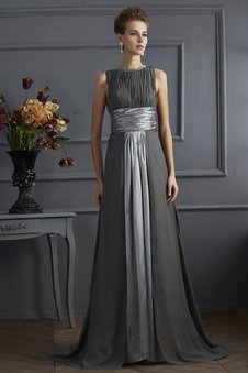 Robe de bal plissage longue de princesse de tour de ceinture en haute avec chiffon