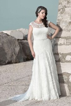 Robe de mariée plissé naturel discrete lache en dentelle