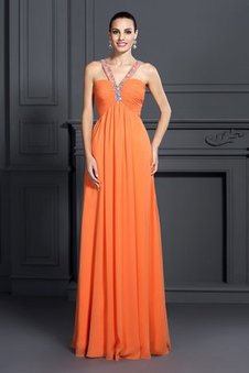 Robe de soirée longue de princesse a-ligne avec chiffon dénudé