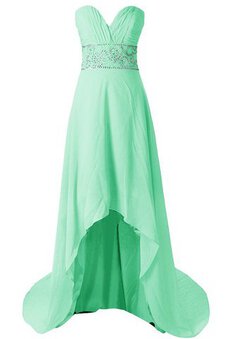 Robe demoiselle d'honneur naturel manche nulle jusqu'au sol avec chiffon ligne a