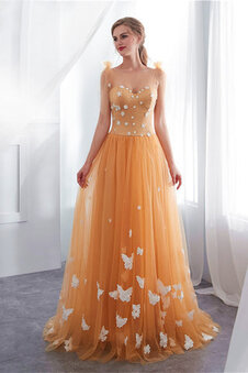 Robe de bal cordon en satin textile en tulle fascinant longue