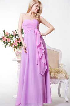 Robe demoiselle d'honneur romantique facile longue avec chiffon de bustier