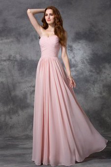 Robe demoiselle d'honneur longue ruché avec chiffon de princesse fermeutre eclair