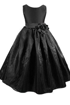 Robe cortège fille col u profond textile taffetas manche nulle fermeutre eclair ligne a