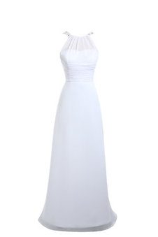 Robe de mariée officiel pailleté simple avec sans manches boutonné