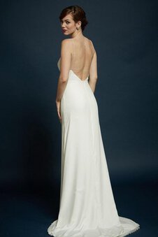 Robe de mariée nature impressioé delicat longueur au ras du sol satin extensible