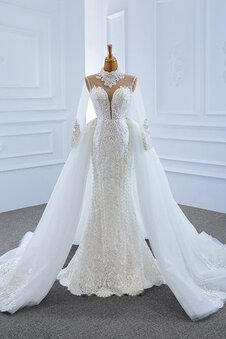 Robe de mariée éblouissant textile en tulle de sirène elégant formelle