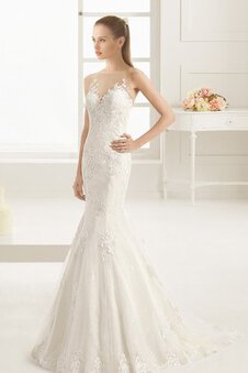 Robe de mariée sexy longue sans empire longueru au niveau de sol de col en v