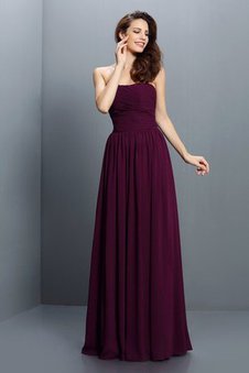 Robe demoiselle d'honneur plissage de bustier manche nulle de princesse en chiffon