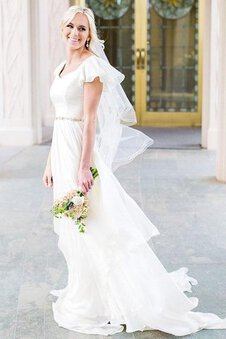 Robe de mariée plissagepopulaire  nature sobre facile ligne a