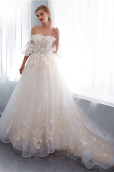 Robe de mariée avec lacets avec perles captivant exclusif naturel