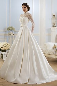 Robe de mariée romantique longue en dentelle de mode de bal ligne a