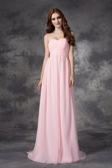 Robe de bal longue naturel de traîne courte ligne a avec chiffon