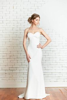 Robe de mariée elégant avec sans manches fermeutre eclair de traîne courte de sirène