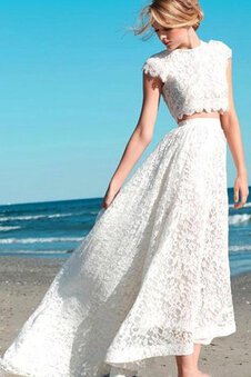 Robe de mariée bref en plage de traîne courte au niveau de cou ligne a