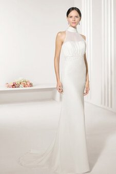 Robe de mariée intemporel sexy avec perle avec mousseline ruché