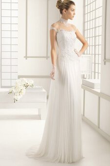 Robe de mariée facile derniere tendance en forme avec mousseline sans empire