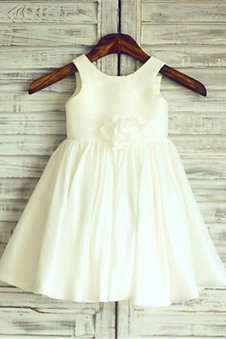 Robe cortège fille de princesse avec chiffon ligne a manche nulle fermeutre eclair