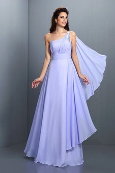 Robe demoiselle d'honneur plissage longue avec fronce avec zip a-ligne