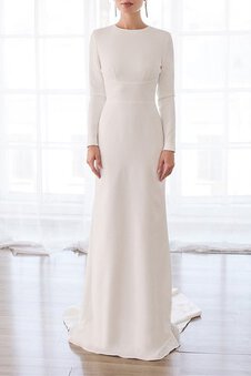 Robe de mariée jusqu'au sol grosses soldes moderne naturel longue