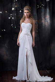 Robe de mariée femme branché sexy de col en cœur manche nulle de fourreau