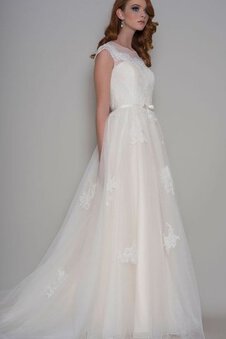 Robe de mariée chic longue avec manche courte ligne a a eglise