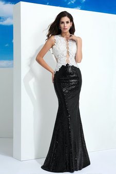 Robe de bal longue encolure ronde jusqu'au sol fermeutre eclair manche nulle