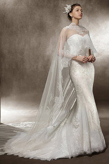 Robe de mariée avec zip avec sans manches splendide intemporel impressioé