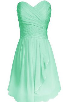 Robe demoiselle d'honneur naturel bref avec chiffon fermeutre eclair avec gradins