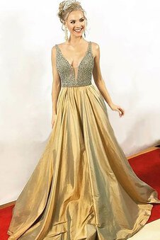 Robe de soirée textile taffetas avec perle avec sans manches junoesque naturel