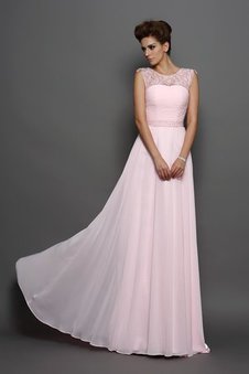 Robe de bal longue ligne a avec zip avec chiffon de tour de ceinture en haute