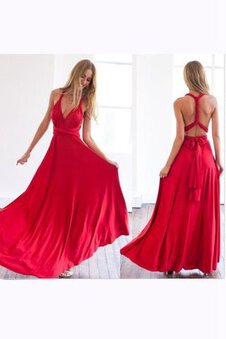 Robe de bal plissage longue avec chiffon d'épaule asymétrique bandouliere spaghetti