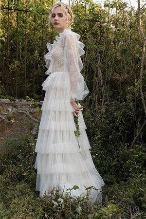 Robe de mariée ligne a charme ruchés longs luxueux classique