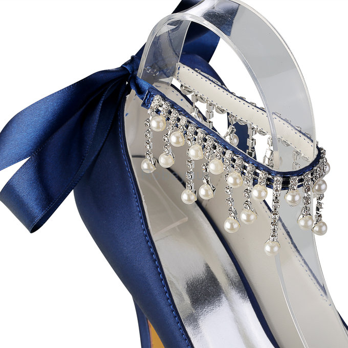 Chaussures de mariage taille réelle du talon 3.94 pouce talons hauts plates-formes luxueux