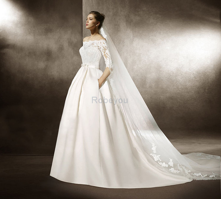 Robe de mariée a eglise magnifique solennel naturel intemporel