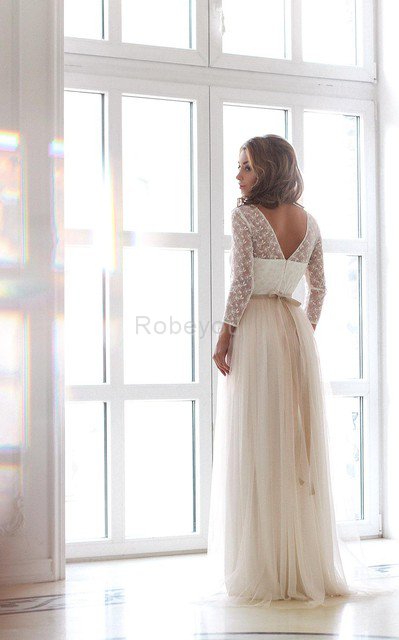 Robe de mariée intemporel splendide plissé fermeutre eclair ligne a