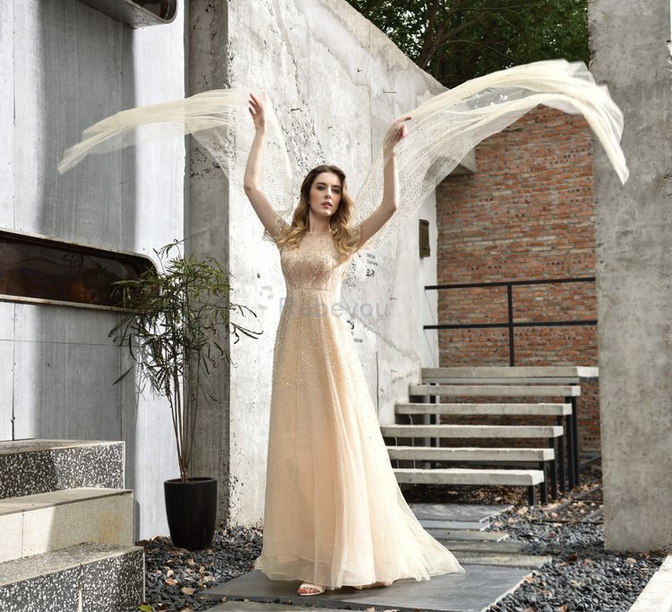 Robe de mariée ligne a fermeutre eclair distinctif classique romantique