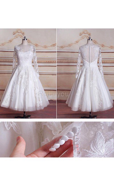 Robe de mariée facile nature appliques boutonné en satin