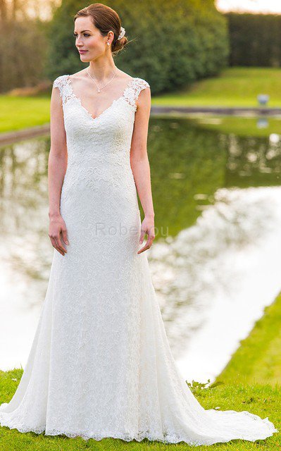 Robe de mariée luxueux longue ligne a avec manche épeules enveloppants avec manche courte