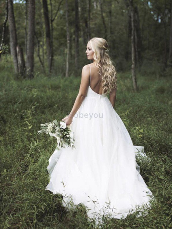 Robe de mariée avec sans manches en organza de traîne moyenne à la mode naturel