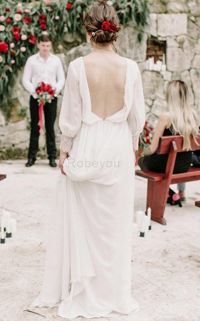 Robe de mariée plissage à la mode simple ballonné de traîne courte